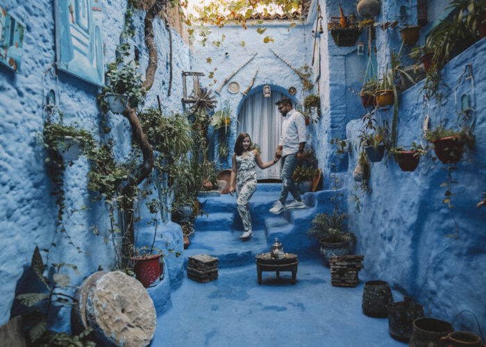 Stunning view of Chefchaouen, a highlight on your Tangier 5 days desert tour.