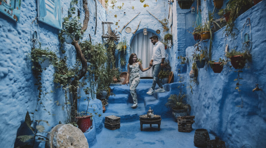 Stunning view of Chefchaouen, a highlight on your Tangier 5 days desert tour.